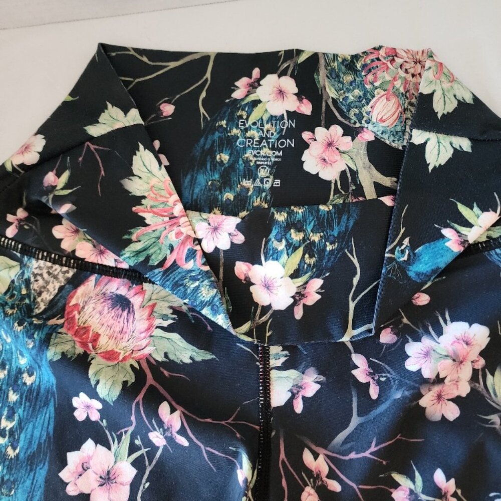 Evolution and Creation Flowers and Birds Yoga Pants M